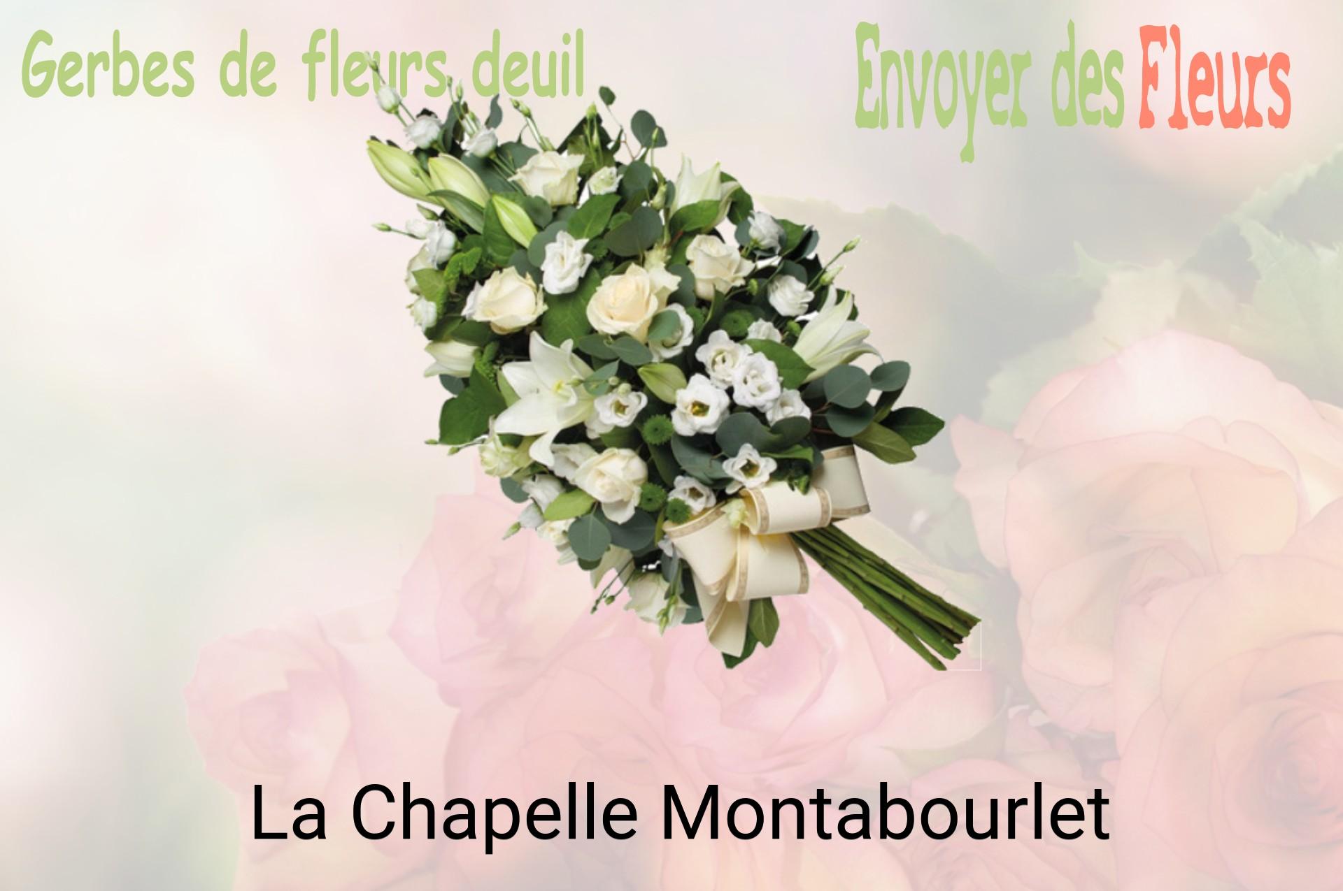 Gerbe de fleurs de deuil livrée à La Chapelle-Montabourlet